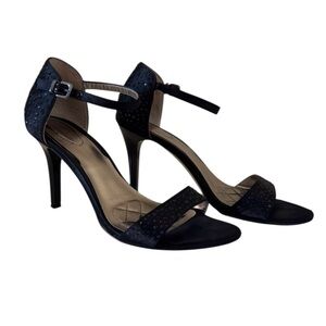 Alfani Elegant Black Ankle-Strap Heels with Stud Detail